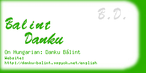 balint danku business card
